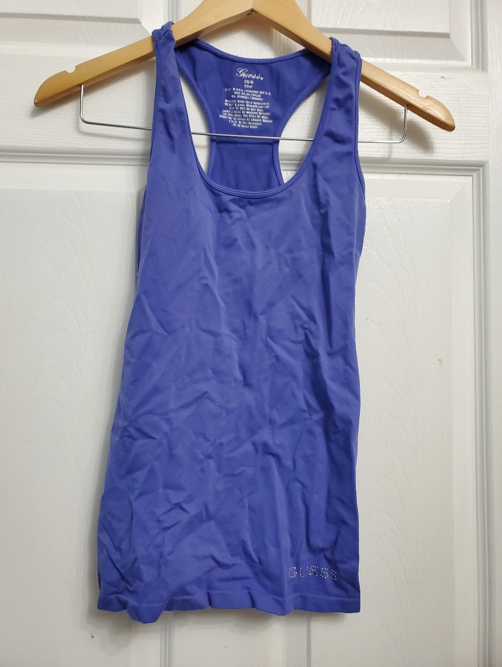 GUESS Blue Workout Tank Top Atheleisure -  Size XS/S